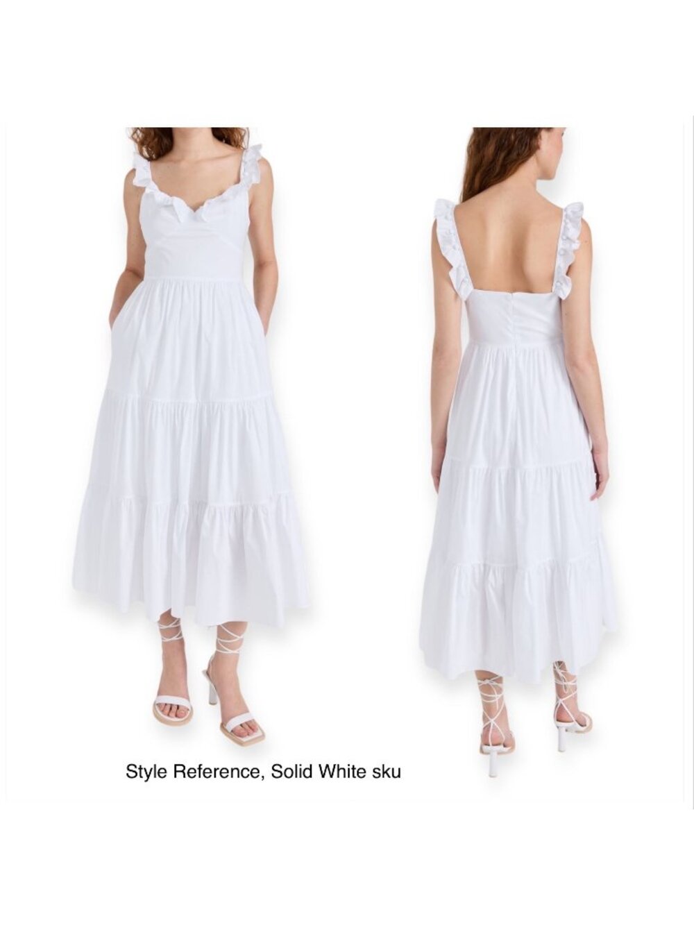 Prabal Gurung Tiered Sundress, Size 4, White